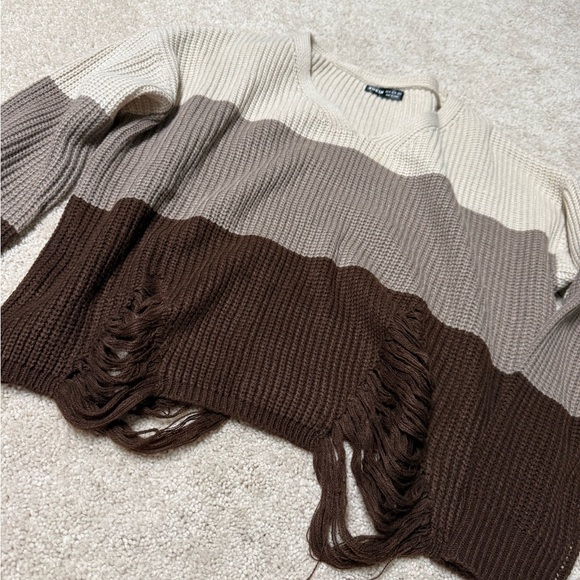Knit Distressed Sweater - Picture 2 of 3